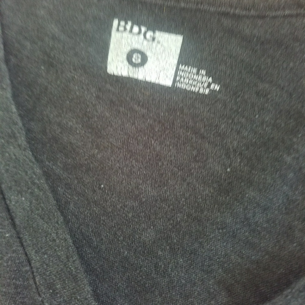 SOLD BDG Charcoal V Neck Tee - Picture 3 of 4